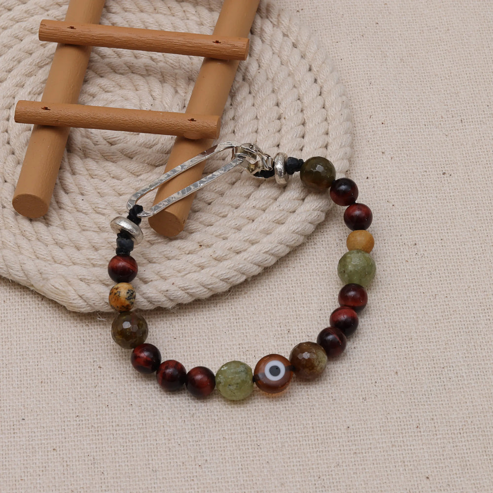 Focused Sterling Silver Protective Eye Bracelet