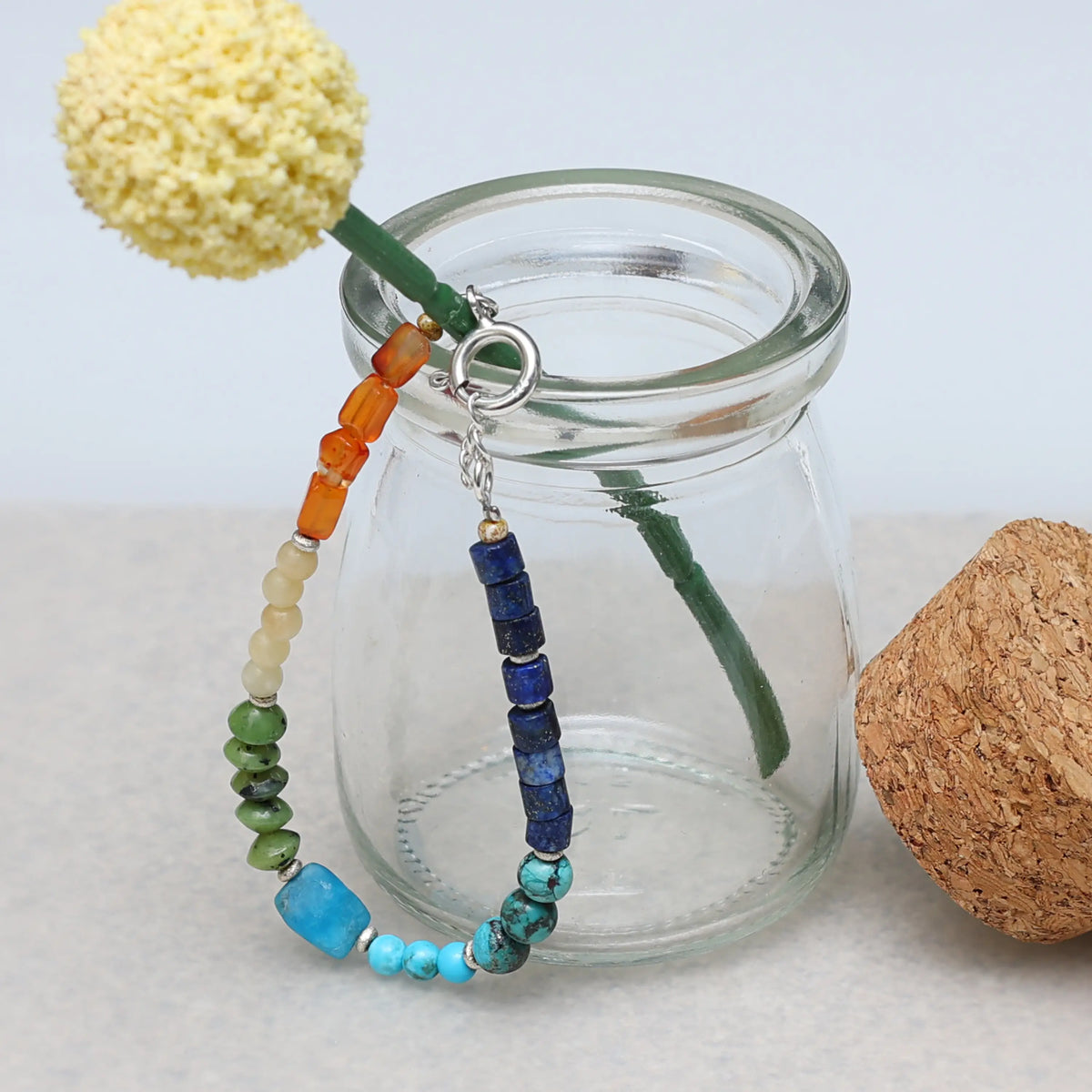 Summer Days Garnet Heart Bracelet