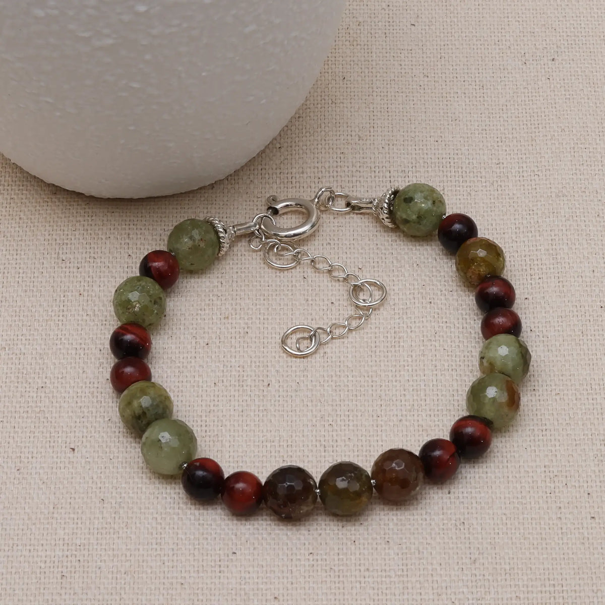 True Balance Garnet and Red Tiger Eye Bracelet