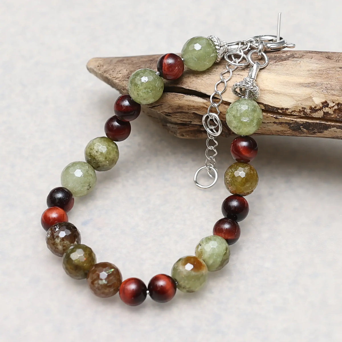 True Balance Garnet and Red Tiger Eye Bracelet