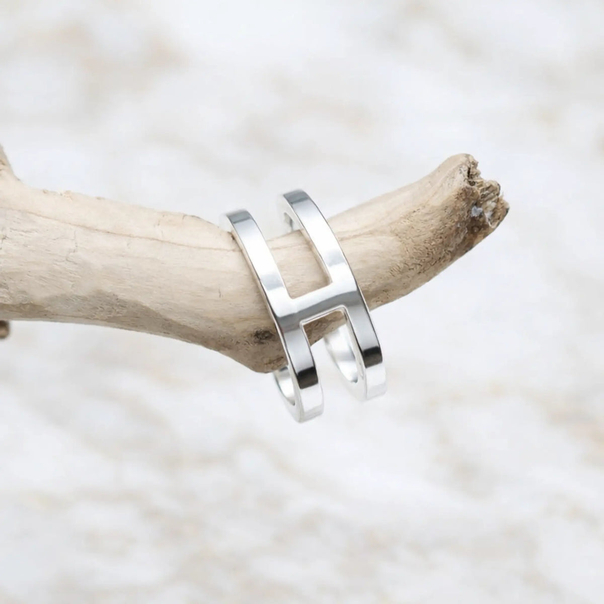 The Crossing Double Band Sterling Silver Ring