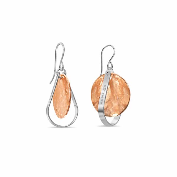 En Mi Jewels | Copper Teardrop earrings | Silver earrings for women