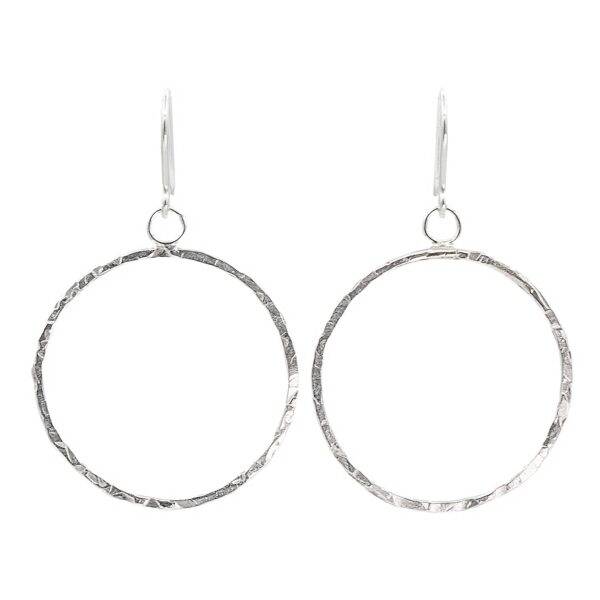 En Mi handmade sterling silver hoop earrings for women.