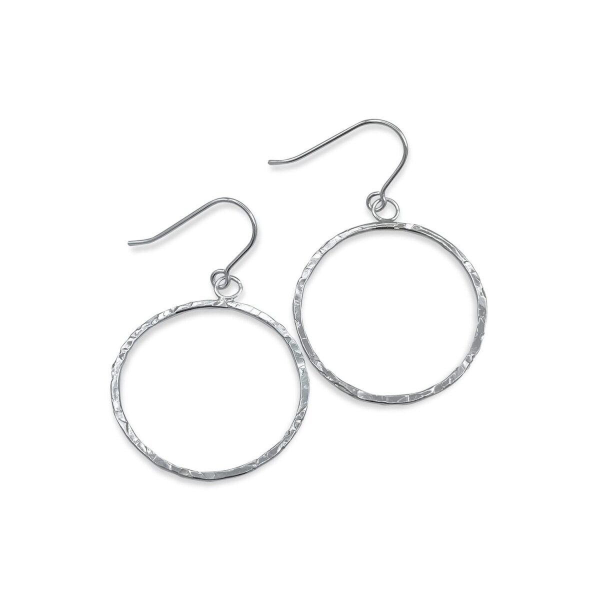 En Mi handmade sterling silver hoop earrings for women.