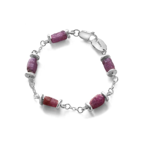 En Mi Jewelry | Silver and Ruby Bracelet | Handmade | NJ