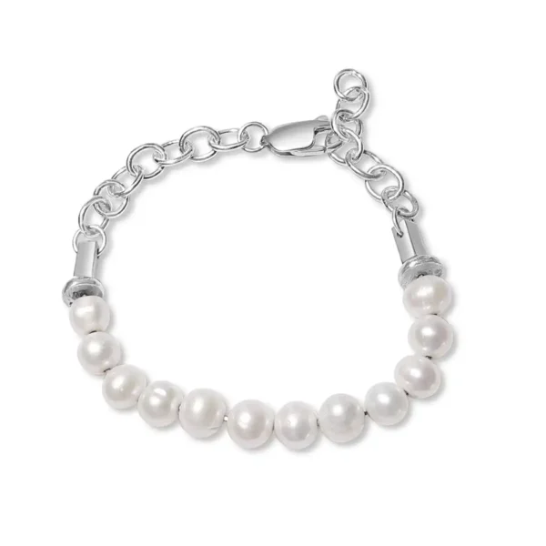 En Mi Handmade Jewelry - Silver and Pearl Bracelet