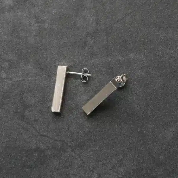 En Mi Jewels | Silver Bar Earrings for women | Handmade Earring | NJ