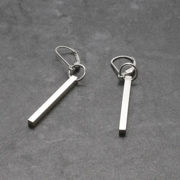 En Mi Jewels | Handmade Earrings | Silver Bar Earrings