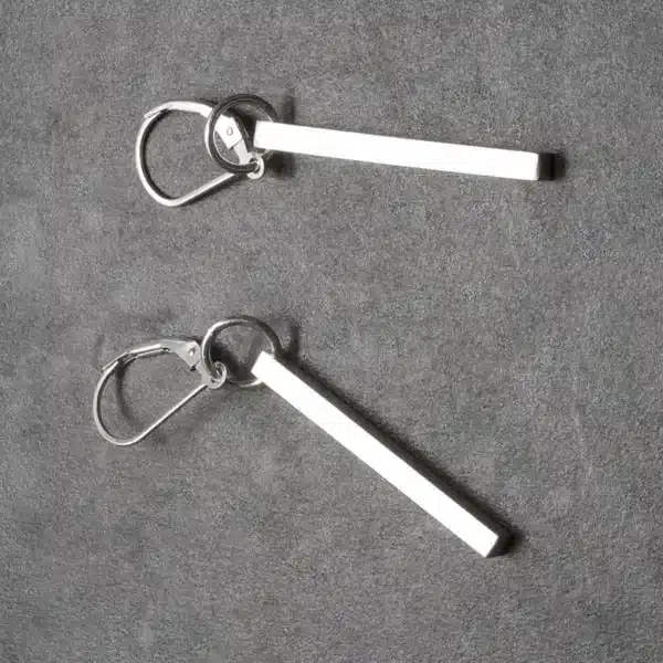 En Mi Jewels | Handmade Earrings | Silver Bar Earrings