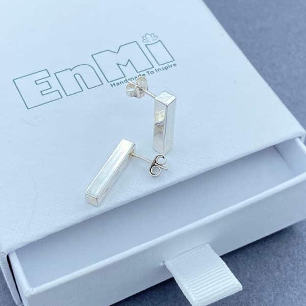 En Mi Jewels | Silver Bar Earrings for women | Handmade Earring | NJ