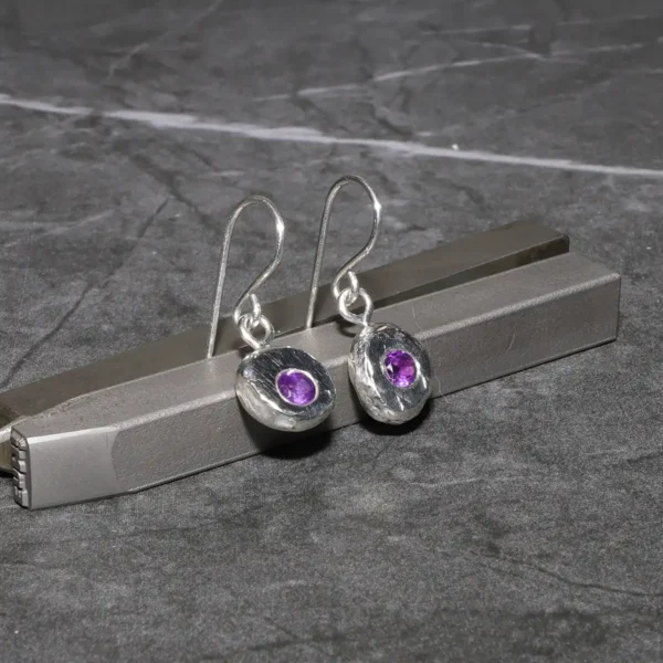 En MI Jewels | Handmade Earrings | Sasha Silver Nugget Earring