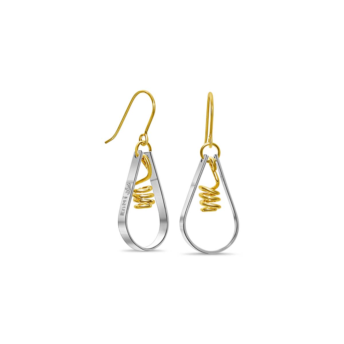 En Mi Jewels | Handmade Earrings | Gold and Silver Spiral Earrings