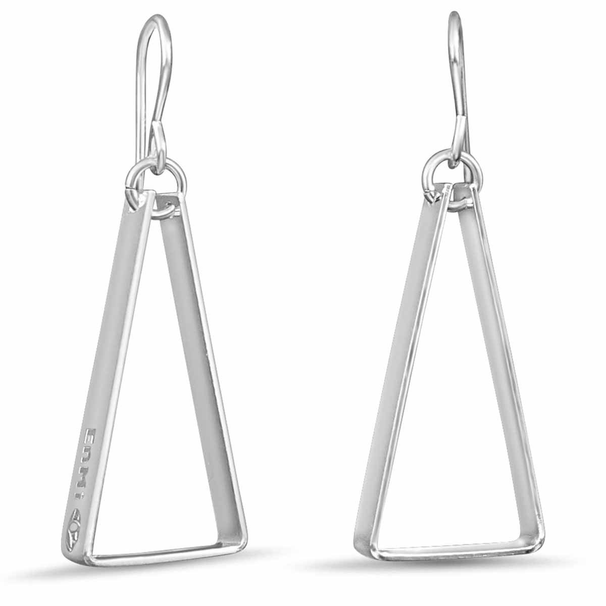 Get Noticed with Silver Triangle Earrings - En Mi Jewelry