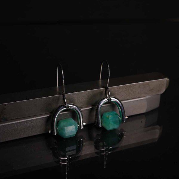Amazonite Silver Earrings | En Mi Jewels