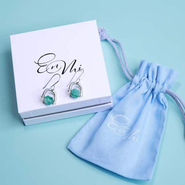 Amazonite Silver Earrings | En Mi Jewels
