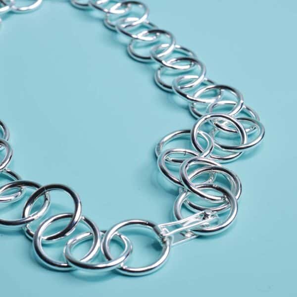 Solid Silver Handmade Chain Necklace - Alisson