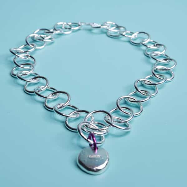 Solid Silver Handmade Chain Necklace - Alisson